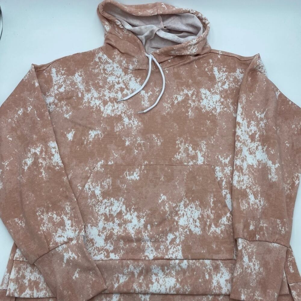 RBX Women’s Hoodie Medium Coastal Tie-Dye Rose &‎ White